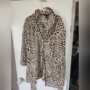 Leopard Print Women's Robe VS PINK